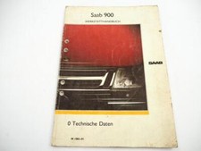 Saab 900 YS3A 1981 - 1991  technische Daten Anzugsdrehmomente Werkstatthandbuch