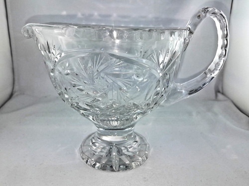Alte sauciere geschliffenes - ,