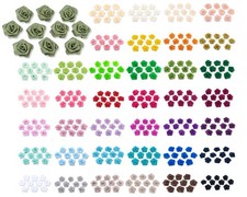 10 Satinrosen 3cm Rosenköpfe