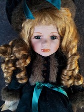 Sammlerpuppe Porzellanpuppe Saskia 46 cm House of Valentina Vintage Puppe Doll