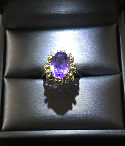 Goldring mit amethyst - gold, 9k