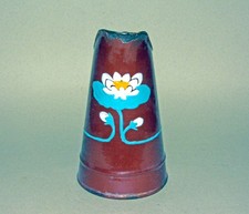 uralte Emaille Milchkanne, dick emailliert ( Zuckerguß Emaille) Jugendstil