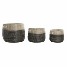 Korb-Set DKD Home Decor Grau