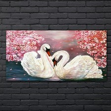 Malerei Tiere Schwäne Baum