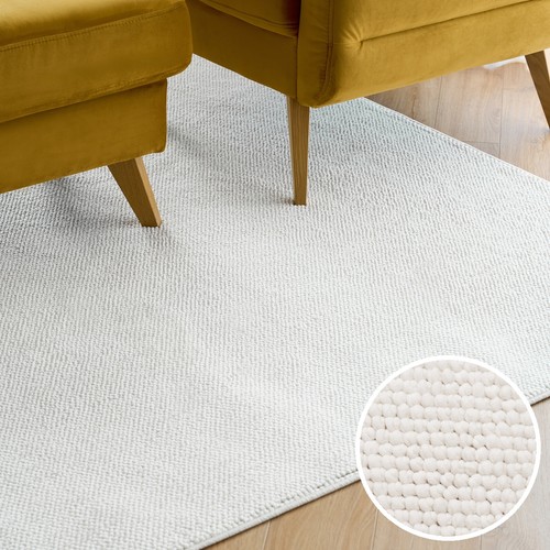 Teppich creme quadratisch - creme,