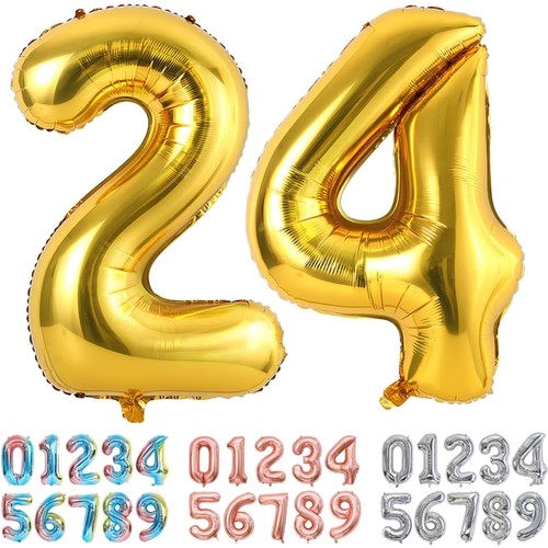 Goldene riesen zahlenballons - goldene, riesen-zahlenballons