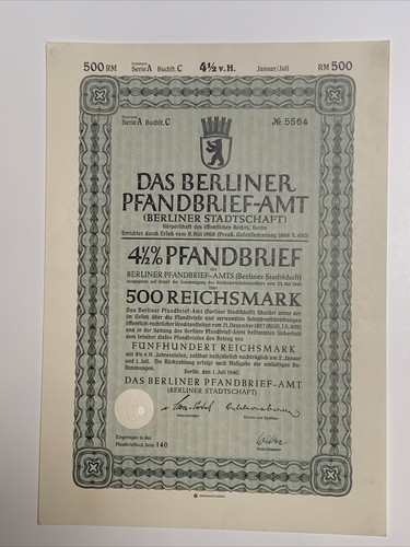 Berliner pfandbrief amt - berliner, pfandbrief-amt