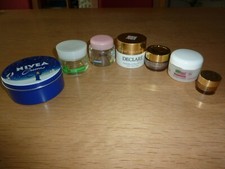 7 SCHÖNE LEERE TIEGEL/CREMETÖPFE- LAUDER- BEBE- DECLARE- LR- GRANT - NIVEA U.A.