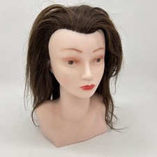 Comair 7000798 Ubungskopf "Ellen" Echthaar mit Büste, braun