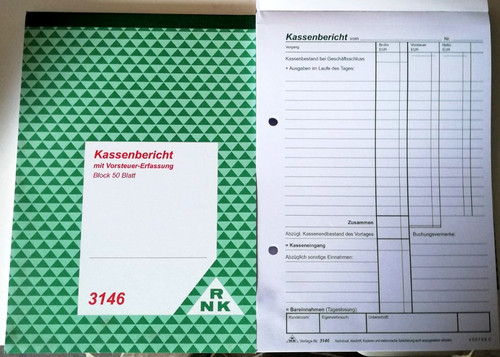 Kassenbericht mit