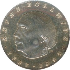DDR 10 Mark 1967 A Käthe Kollwitz Silber*