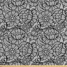 Jahrgang Satin Stoff als Meterware Spitze Blick Retro Blumen