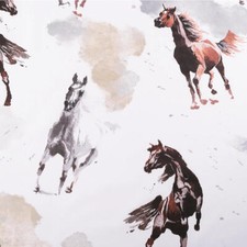 Baumwollstoff Meterware Pferde