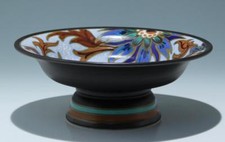 Art Deco Keramik Fußschale GOUDA Holland        #17907