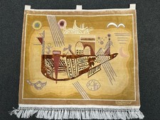Fine Vintage Design Wandteppich Wassily Kandinsky Kunst Teppich Baumwolle #525