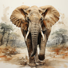 Wandbild elefant afrika - wandbild,