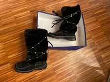 Damen Stiefel schwarz, gr 36, gefüttert, Kunstpelz