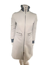 Prada Mantel mit Strickkragen/Bündchen beige/grau Größe 38