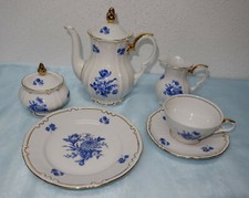 Kahla, blaue Blume/Goldrand - Kaffeeservice - Teile zur Auswahl