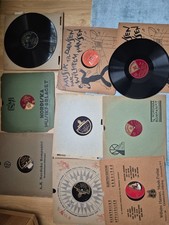9 Grammophon Schellackplatten 