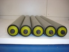 5Stahlrollen Interroll Tragrolle RL525mm Ø50mm EL550mm AL572mm Sechskant,11x11mm