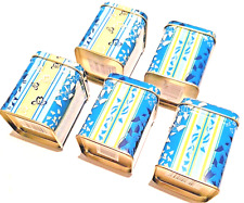 5 Dosen aus Metall eckig mit