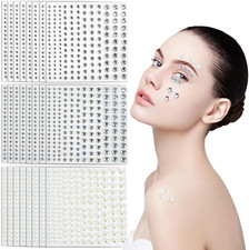 3960 Stück Selbstklebende Glitzersteine Klebesteine zum Basteln