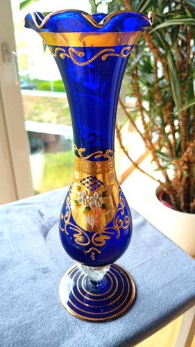Glas vase böhmen - -,