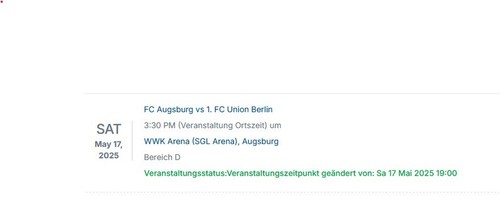 Ticket augsburg 1 fc - fc, 1.