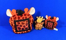 3 NICI WILD GIRAFFE FRIENDS Bilderrahmen Schlüsselanhänger Plüsch orange 10-17cm