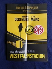 Spielplakat Poster BVB Borussia Dortmund vs 1.FSV Mainz 05 2024/25 Bundesliga
