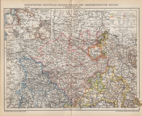 Landkarte map 1895 rhein - map,
