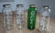 True fruits 4 kleine Flaschen 250 ml leer Glasflasche 3 x transparent 1 x grün