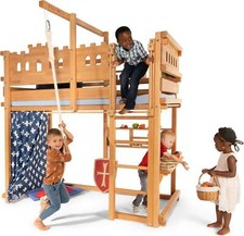 Mitwachsendes Hochbett aus Massivholz für Kinder (Billi-Bolli) | Kinderhochbett