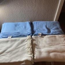 4 Kuschel-Decken,2x hellblaue