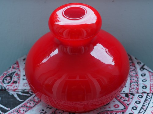 Lampenschirm glas retro rot - glas,