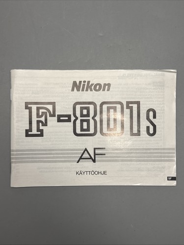 Nikon 801s käyttöohje - f-801s,