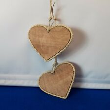 Herzen umsäumt mit Sisalseil 2-Stück -  a) ca.20x 15cm zum frei hängen geeignet