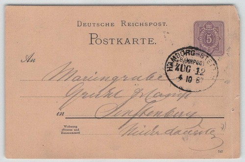 Reich bahnpost - d.,