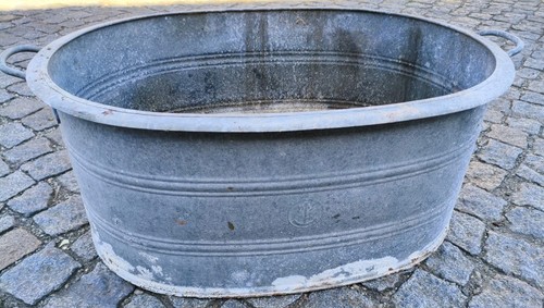 Alte große ovale zinkwanne - große,