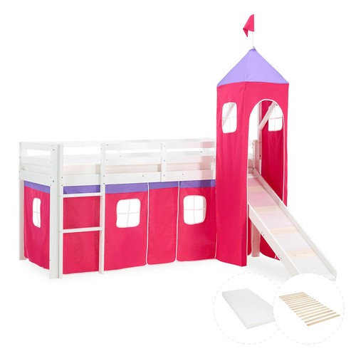 Hochbett 90x200 kinderbett - hochbett, mit