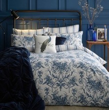 Laura Ashley Tuileries King Bettwäsche Duvet Set, Midnight. UVP 85£