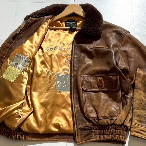 Avirex leder fliegerjacke - a-2,
