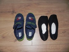 2x Kinder Schuhe Gr. 32 Beck Hausschuhe + Turnschläppchen Schlappen Gymnastik