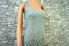 BADGLEY MISCHKA DAMEN ABEND FEST PARTY KLEID GRAU EISBLAU GOLD  36