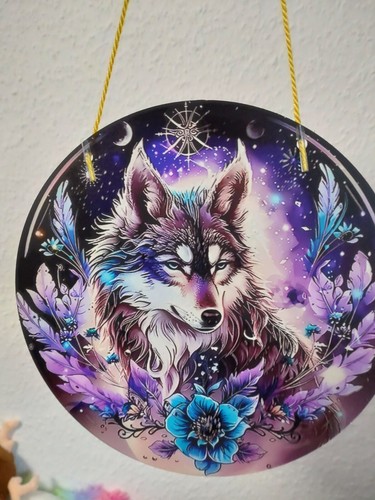 Fensterbild wolf fantasie - fensterbild,