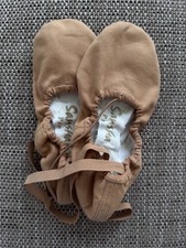 Sansha Ballett Schuhe Ballettschläpschen Pro 1C  Hautfarbe Leinen Gr. 14W NEU