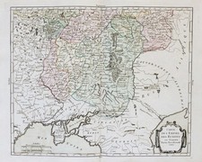 Ukraine Russia Russland Russie Crimea map Karte Bourgoin engraving 1770