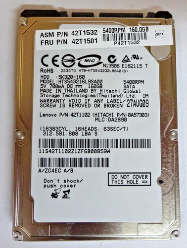 Hitachi 160gb - hitachi,