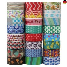 UOOOM 24 Rollen Washi Tape Set Masking Tape Deko Klebeband bunte Klebebänder 